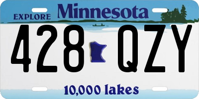 MN license plate 428QZY
