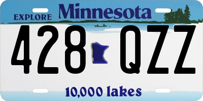 MN license plate 428QZZ