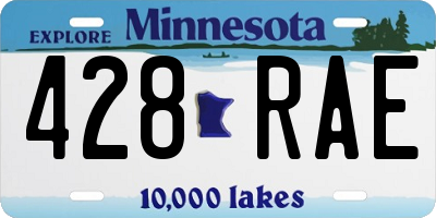 MN license plate 428RAE