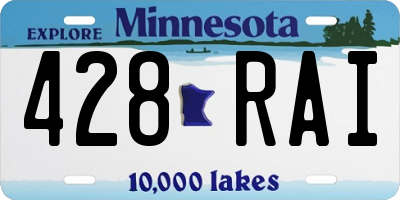 MN license plate 428RAI