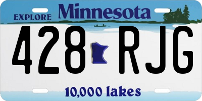 MN license plate 428RJG