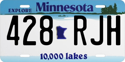 MN license plate 428RJH