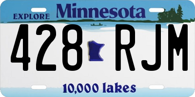 MN license plate 428RJM