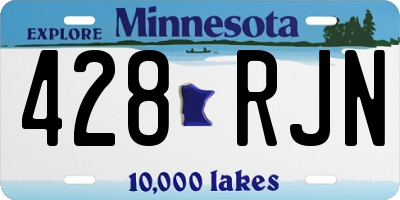 MN license plate 428RJN