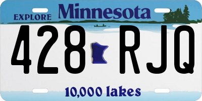 MN license plate 428RJQ