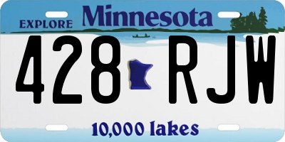 MN license plate 428RJW