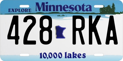 MN license plate 428RKA