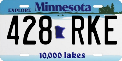 MN license plate 428RKE