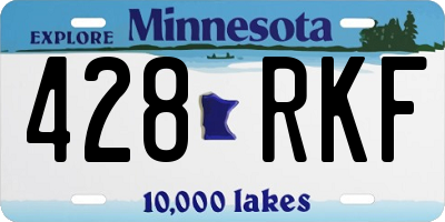MN license plate 428RKF