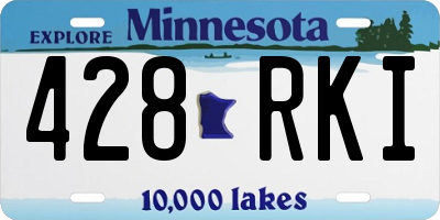 MN license plate 428RKI