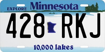 MN license plate 428RKJ