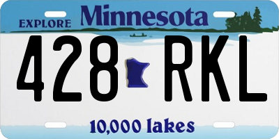 MN license plate 428RKL