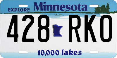 MN license plate 428RKO