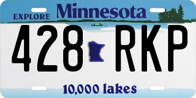 MN license plate 428RKP