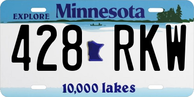 MN license plate 428RKW