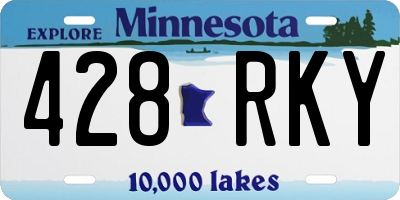 MN license plate 428RKY