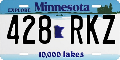 MN license plate 428RKZ
