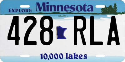 MN license plate 428RLA