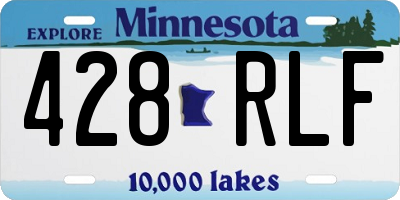 MN license plate 428RLF