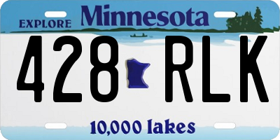 MN license plate 428RLK
