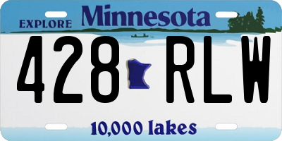 MN license plate 428RLW