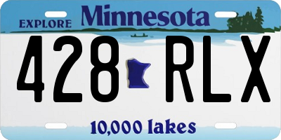 MN license plate 428RLX