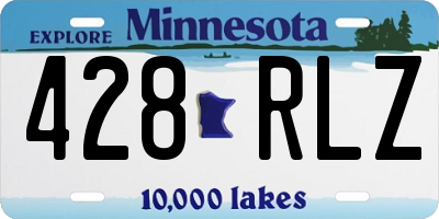 MN license plate 428RLZ