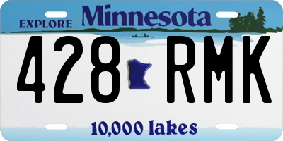 MN license plate 428RMK