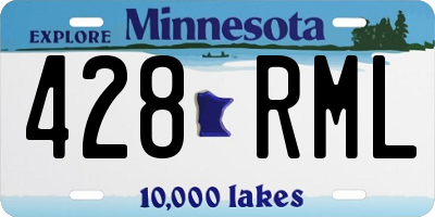 MN license plate 428RML