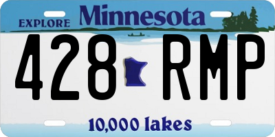 MN license plate 428RMP