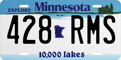 MN license plate 428RMS