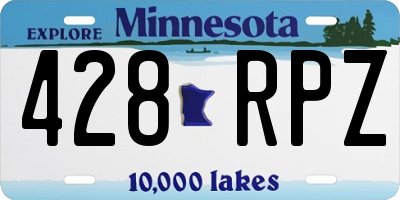 MN license plate 428RPZ