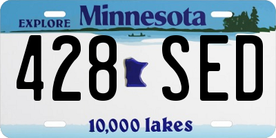 MN license plate 428SED