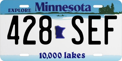 MN license plate 428SEF