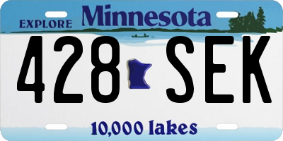 MN license plate 428SEK