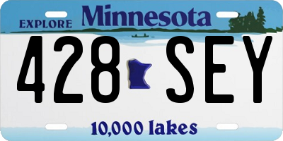 MN license plate 428SEY