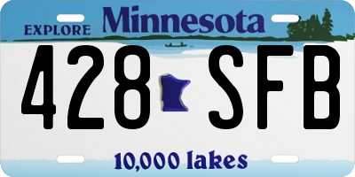 MN license plate 428SFB
