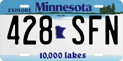 MN license plate 428SFN