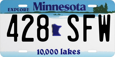 MN license plate 428SFW