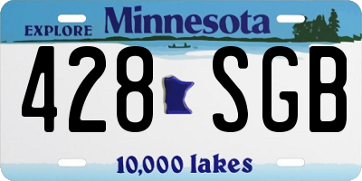 MN license plate 428SGB