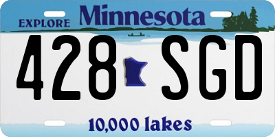 MN license plate 428SGD