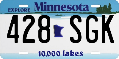 MN license plate 428SGK