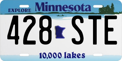 MN license plate 428STE