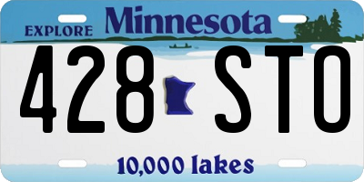 MN license plate 428STO