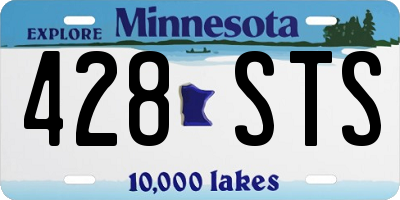 MN license plate 428STS