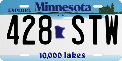MN license plate 428STW