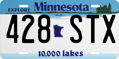 MN license plate 428STX