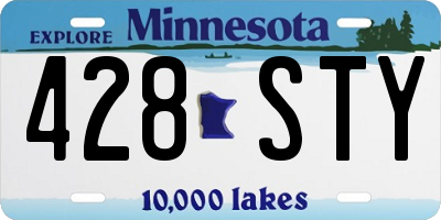 MN license plate 428STY