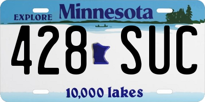 MN license plate 428SUC