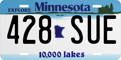 MN license plate 428SUE